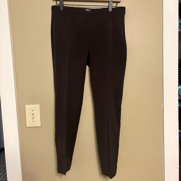 Talbots Womens Dark Brown Pleated Side Zip Dress Pants Trousers Petite 6 - Picture 1 of 8